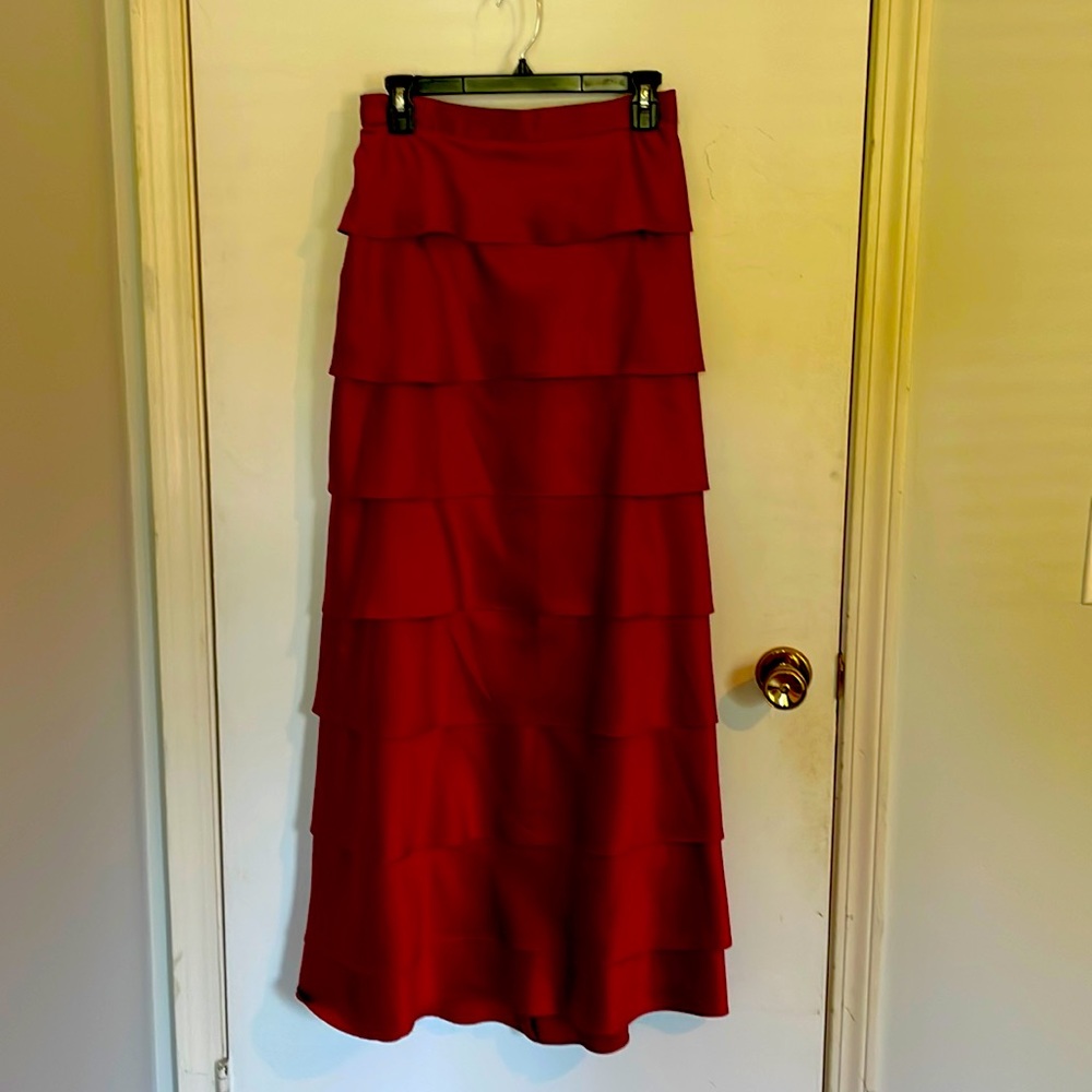 Red gala skirt